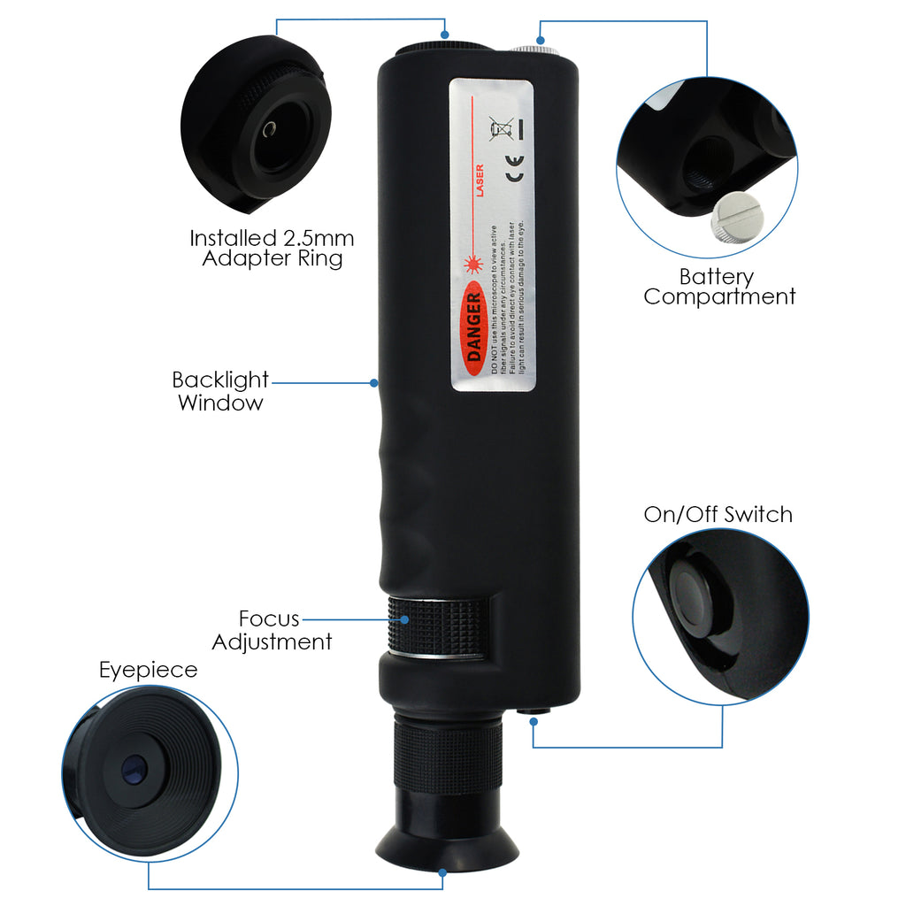 CLTK-108 Fiber Optical Microscope 400x Inspection Scope Handheld