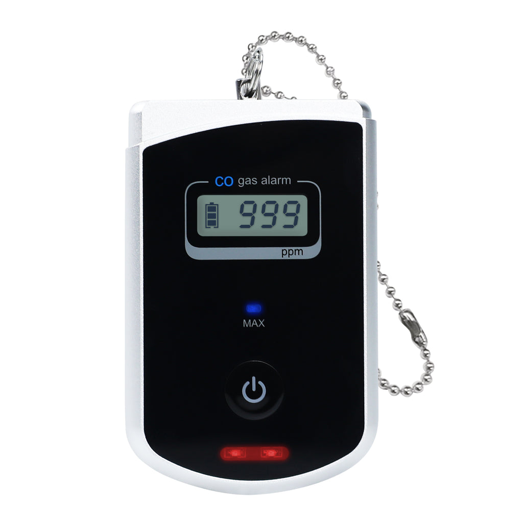 TK393PLUS Carbon Monoxide Detector Portable Mini Vehicle CO Detector Travel Buddy for Car, RV, Aircraft CO Gas Alarm with Audible Visual Alert, Lanyard clip