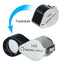 TK403PLUS Jeweler Loupe 14x Magnification Mini Foldable Optical Glass Lens Magnifier Triplet Loop for Jewelry, Stamp and Coin Collector, Watch and Circuit Board Repair