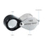 TK403PLUS Jeweler Loupe 14x Magnification Mini Foldable Optical Glass Lens Magnifier Triplet Loop for Jewelry, Stamp and Coin Collector, Watch and Circuit Board Repair
