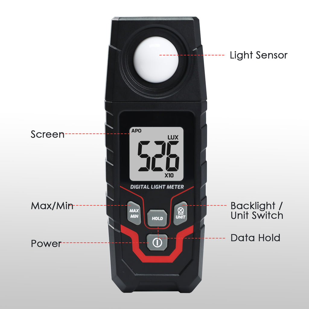 TK429PLUS Light Lux Meter Illuminance Tester Photometer Luxmeter LUX FC Measurement Unit Silicon Photodiode Sensor