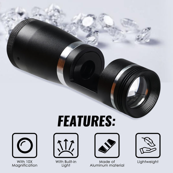 TK463PLUS Handheld Magnifier 10X Magnification Darkfield Loupe