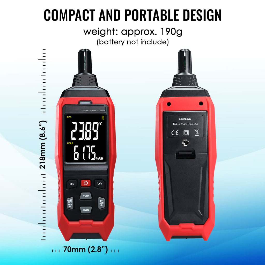 TK482PLUS Professional Hygro-Thermo Meter with Data Logging – WB/DP Measurement, PC Connectivity & Alarm Features