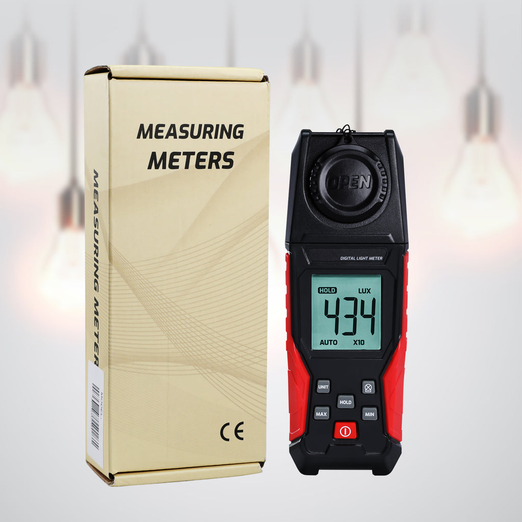 TK484PLUS Digital Portable LUX Meter 0.1~200000LUX (0.01~20000FC) Visible Light Range with Silicon Photodiode High-Precision Sensor