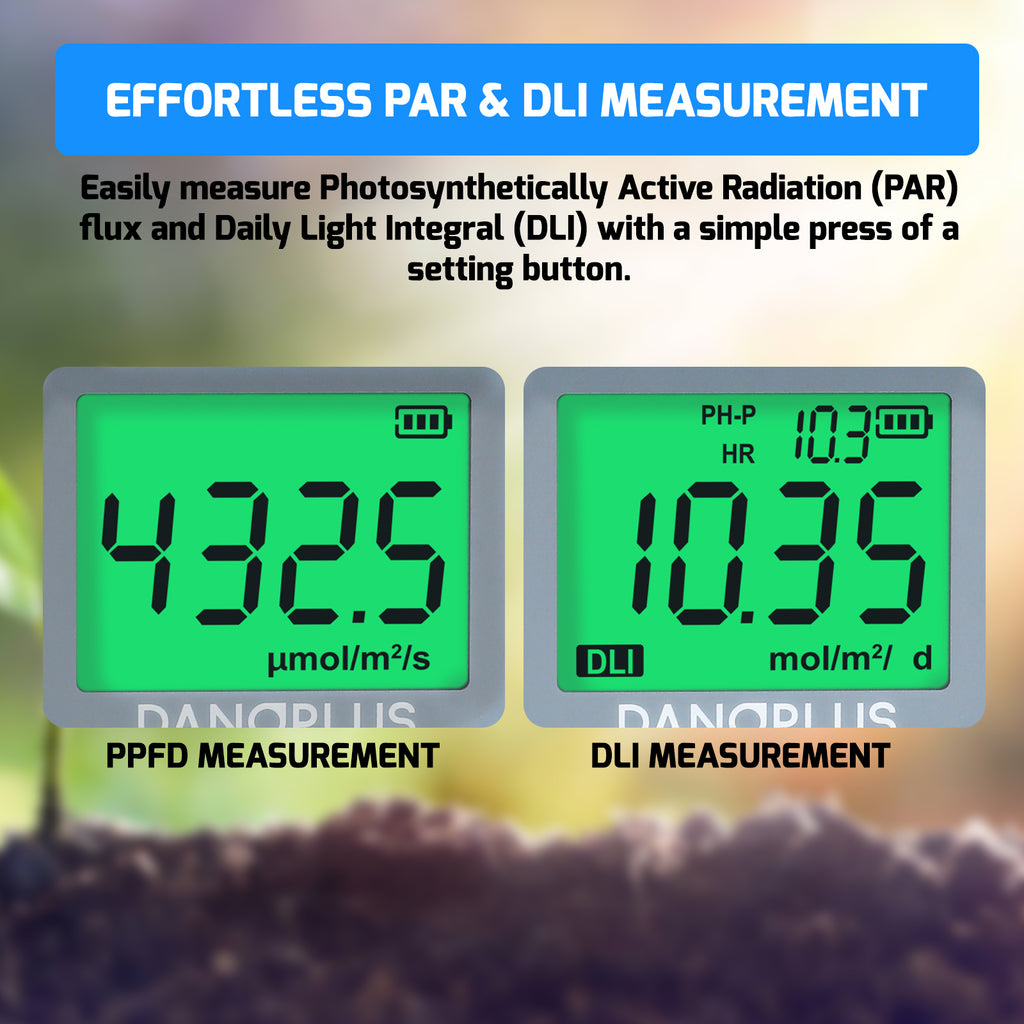 TK499PLUS Professional PAR DLI Light Meter PAR/PPFD & DLI for Plants Measure Photosynthetic Light (400-700nm) for Hydroponics, Greenhouses & Indoor Grow Rooms