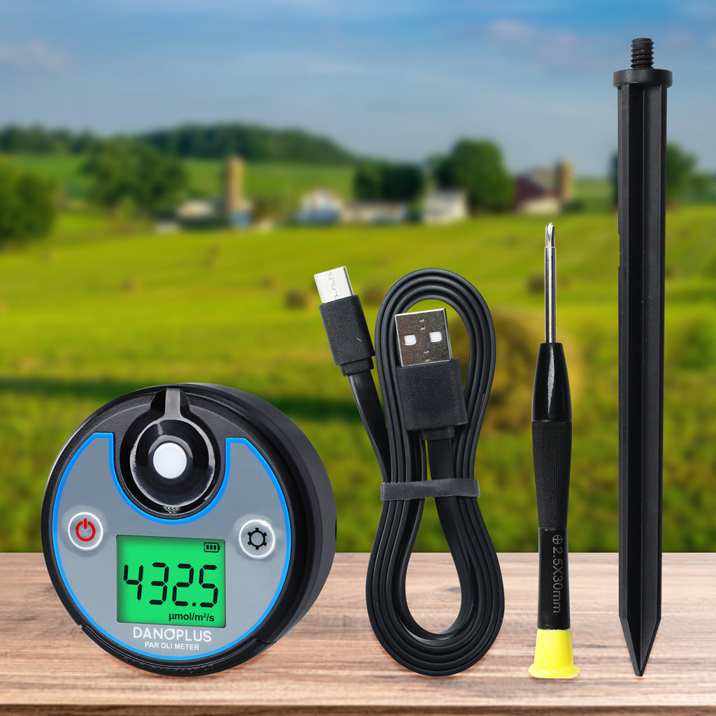 TK499PLUS Professional PAR DLI Light Meter PAR/PPFD & DLI for Plants Measure Photosynthetic Light (400-700nm) for Hydroponics, Greenhouses & Indoor Grow Rooms