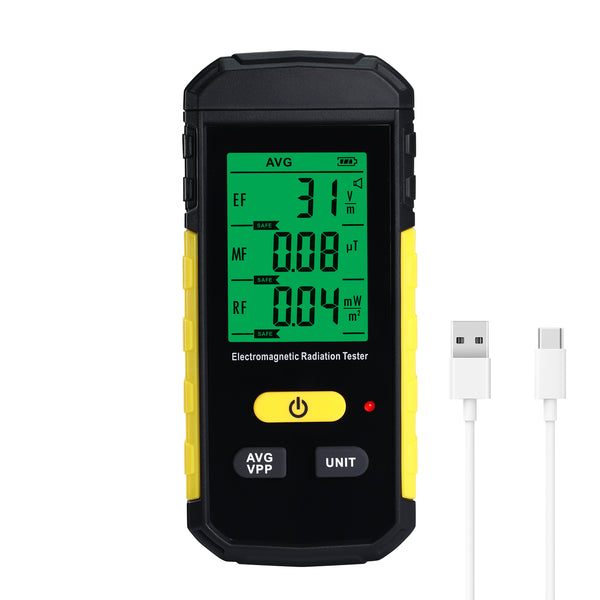 3-in-1 EMF-meter, 5 Hz - 3,5 GHz, draagbare oplaadbare elektromagnetische veldstralingsdetector, digitale LCD EMF-tester voor EF MF RF-huisinspectie | NL 3-in-1 EMF-meter, 5 Hz - 3,5 GHz, draagbare oplaadbare elektromagnetische veldstralingsdetector, digitale LCD EMF-tester voor EF MF RF-huisinspectie | NL