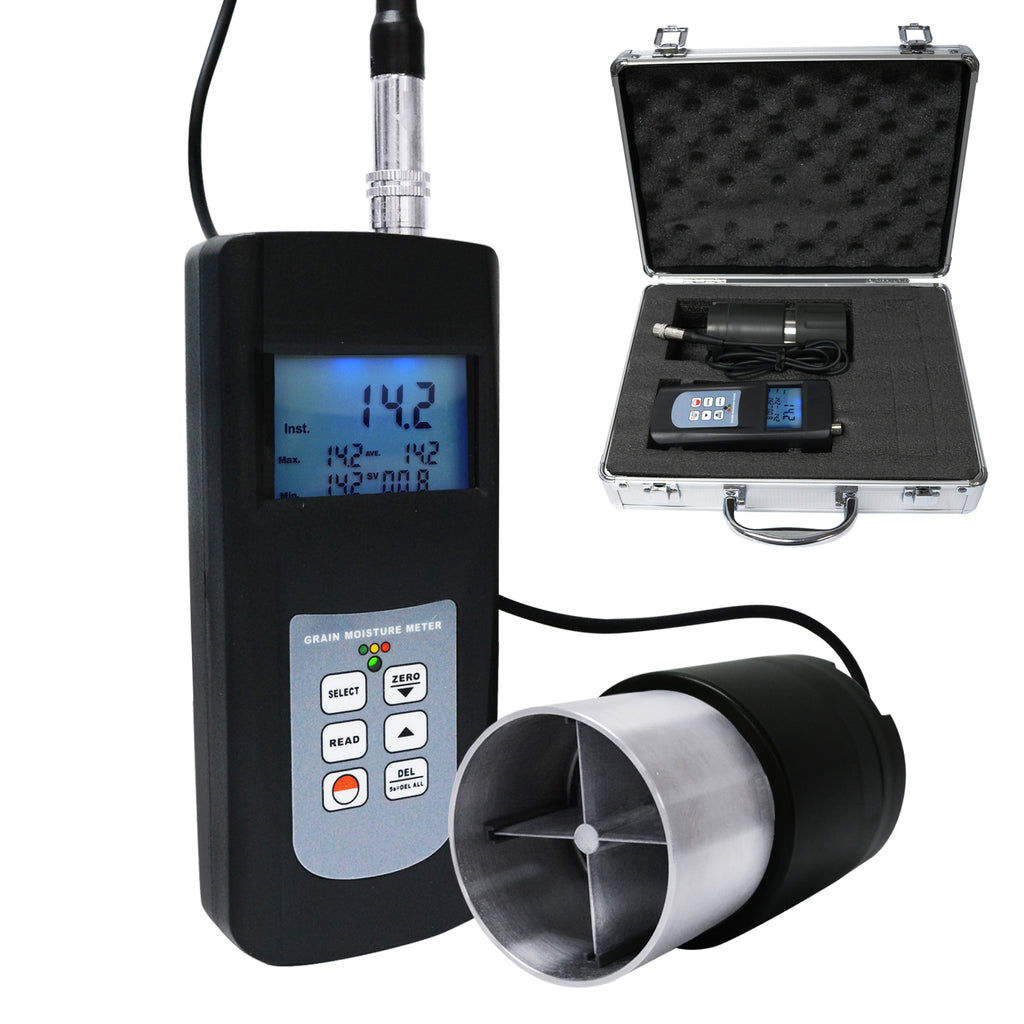 MMTK-868GG Grain Seed Moisture Meter Cup Type Rice Coffee Wheat Tester Digital Display LED Indicator-Tekcoplus Ltd.