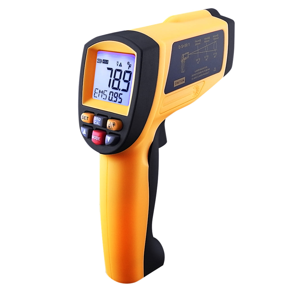 THTK-805 Digital 50:1 IR Laser Thermometer 0.1~1 EM Pyrometer 2462 °F