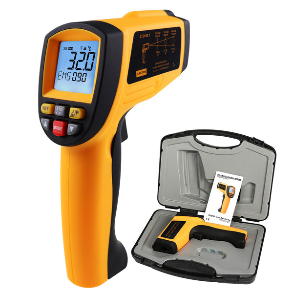 TK266PLUS Infrared IR Thermometer Non-Contact Laser Target -30~1500°C  (-22~2732°F)