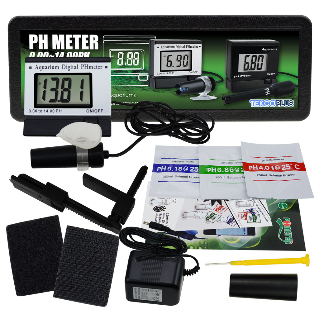 PHTK-153 Digital pH Meter + Fixed Electrode + Adaptor for Aquarium Pool Pond Hydroponics