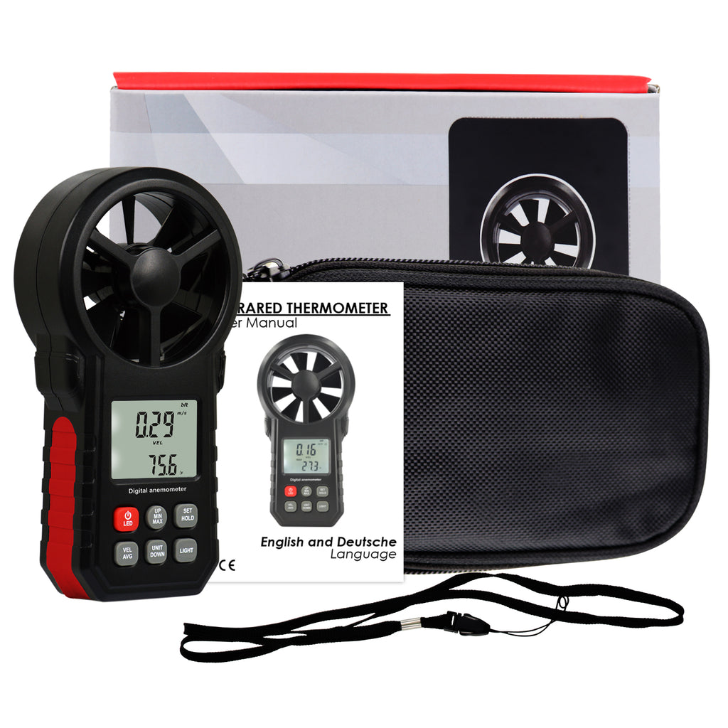 TK272PLUS Digital Wind Chill Anemometer Speed Meter Gauge MAX/MIN/AVG