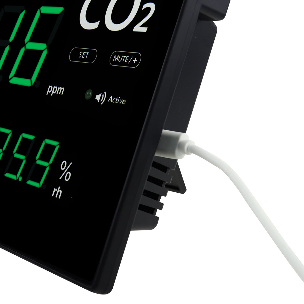 TK317PLUS Indoor Air Quality Monitor Visual and Audible Alarm Accurate Mountable Real-time CO2 Temperature & Humidity Measurement