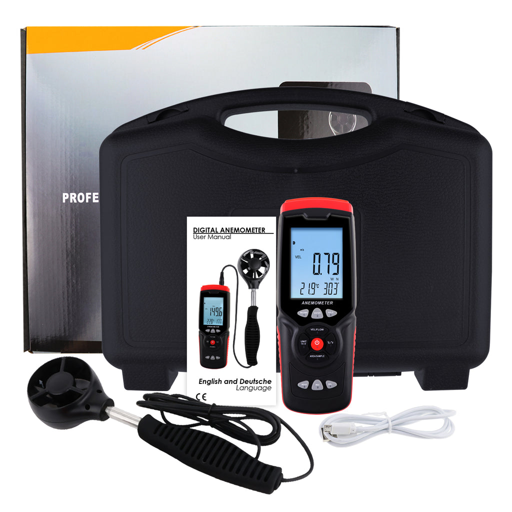 TK273PLUS Digital Anemometer Wind Speed Gauge Meter CFM CMM  Datalogger