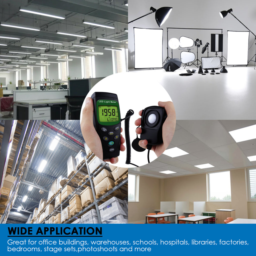 TM-209 Professional Handheld Light Meter Digital Illuminance Tester 400000 Lux 40000 FC Lux Luxmeter