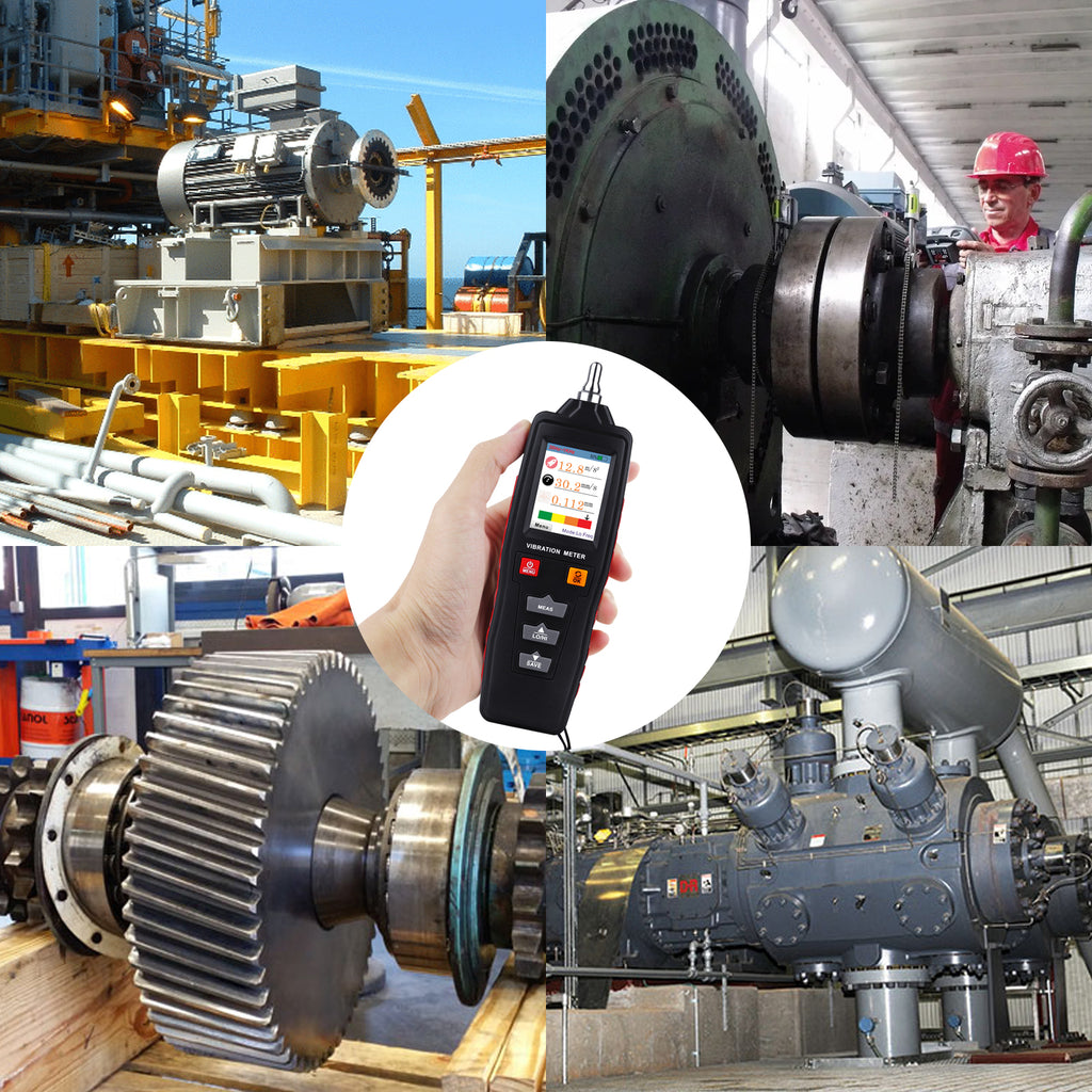 TK281PLUS Digital Color LCD Vibration Meter Vibrometer Gauge 0.1~199.9m/s2, 0.1~199.9mm/s, 0.001~1.999mm