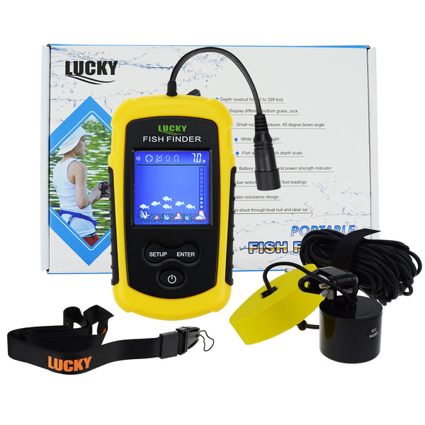 fish finder lets reel them in FFC-1108-1 Lucky Portable Fish Finder Sonar Wired Fishfinder 100M (328ft) Depth Detection