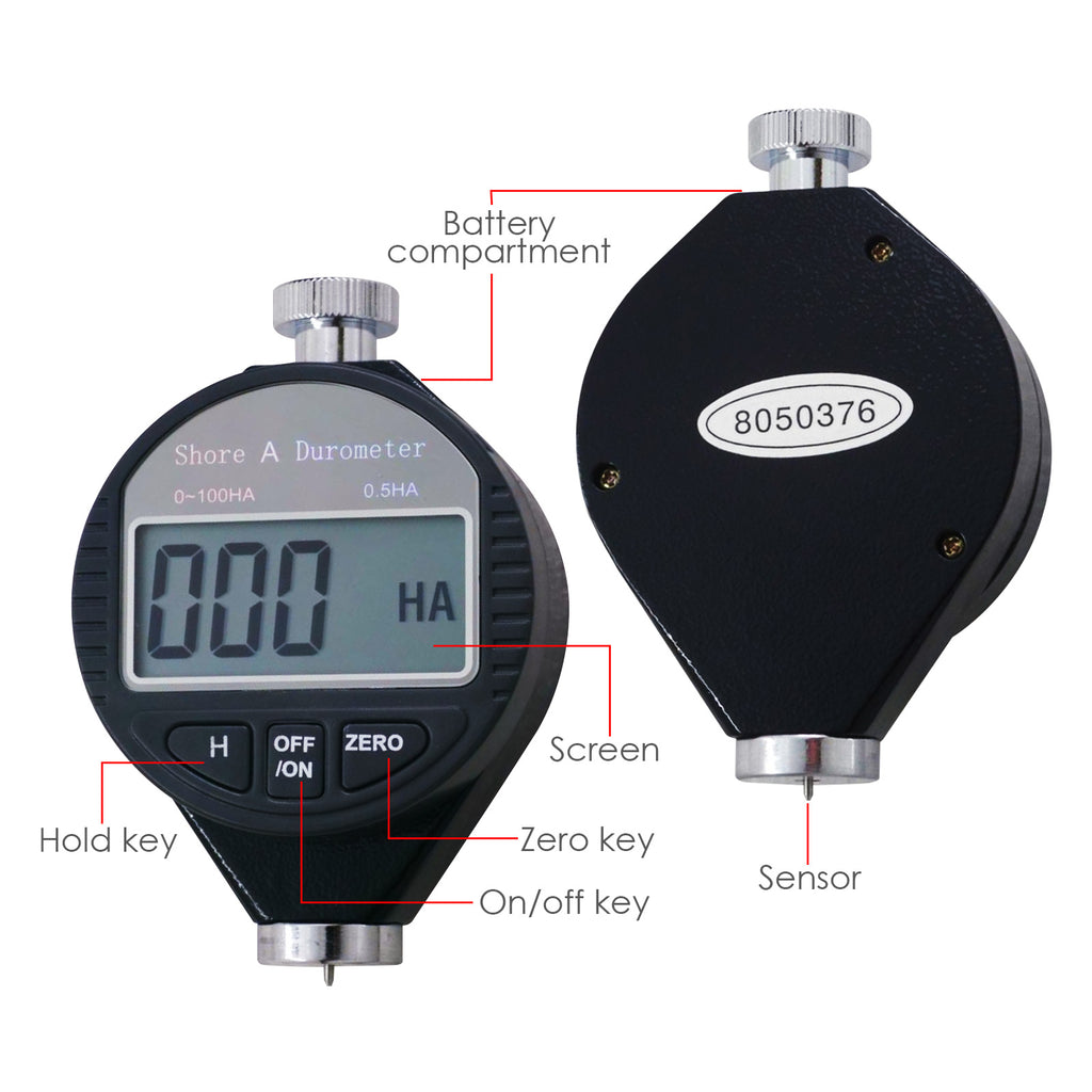 HTTK-37A Shore A Digital Hardness Meter 1~100HA Durometer Pocket Size Tester-Tekcoplus Ltd.