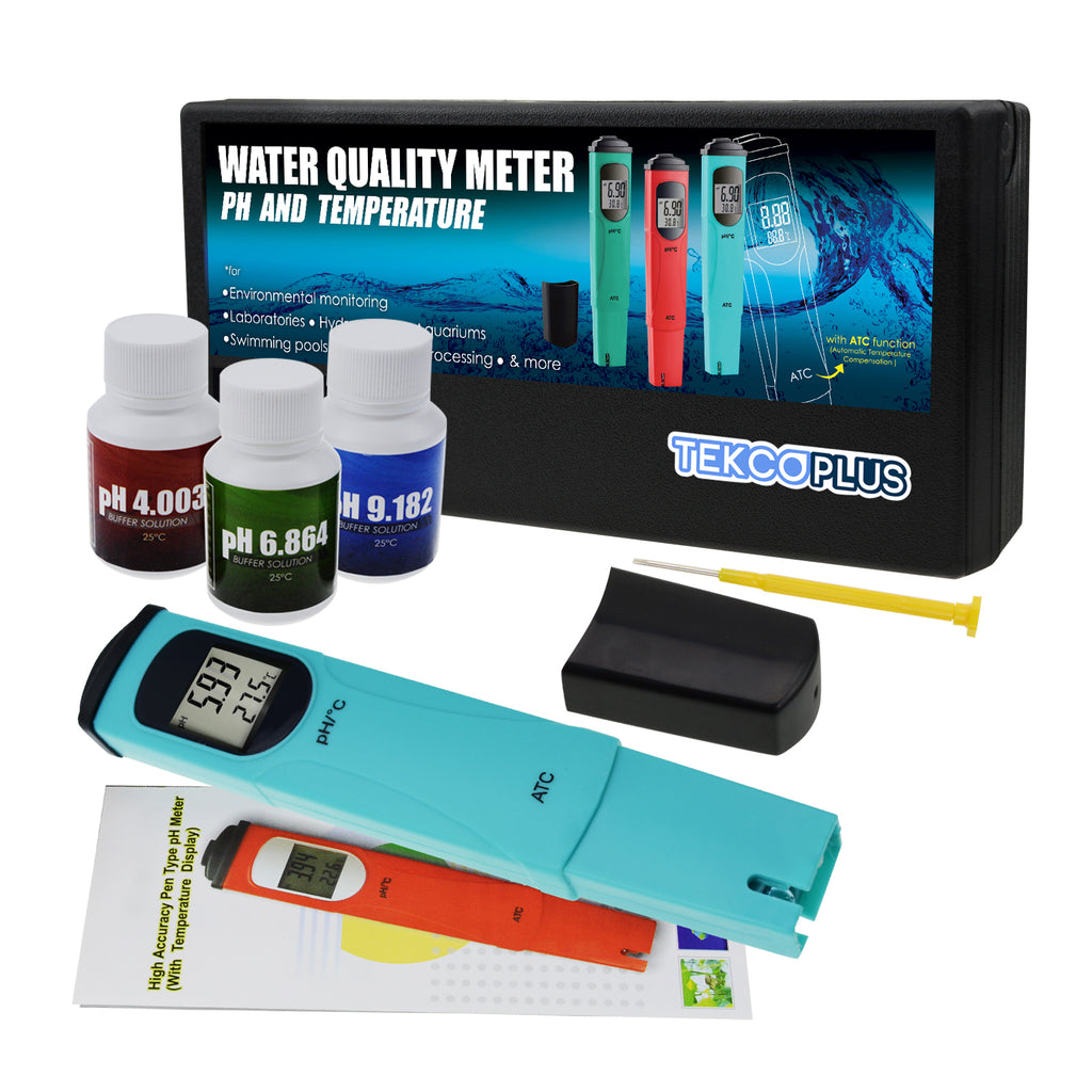 PHTK-841 Digital Pen-type pH Meter Thermometer 0.00-14.00 pH Water Quality Tester-Tekcoplus Ltd.