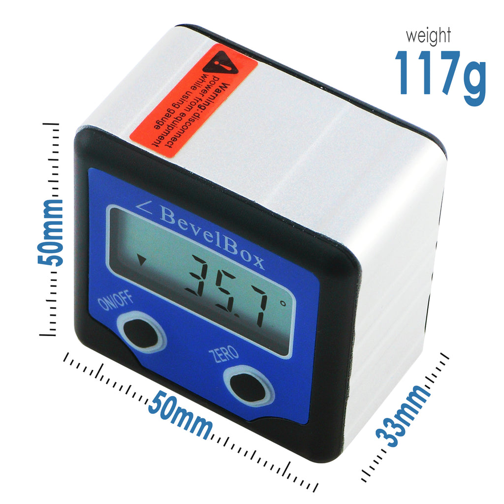 AFTK-7 Digital Bevel Box Angle Gauge Protractor Inclinometer IP54 with Built-in Magnets-Tekcoplus Ltd.