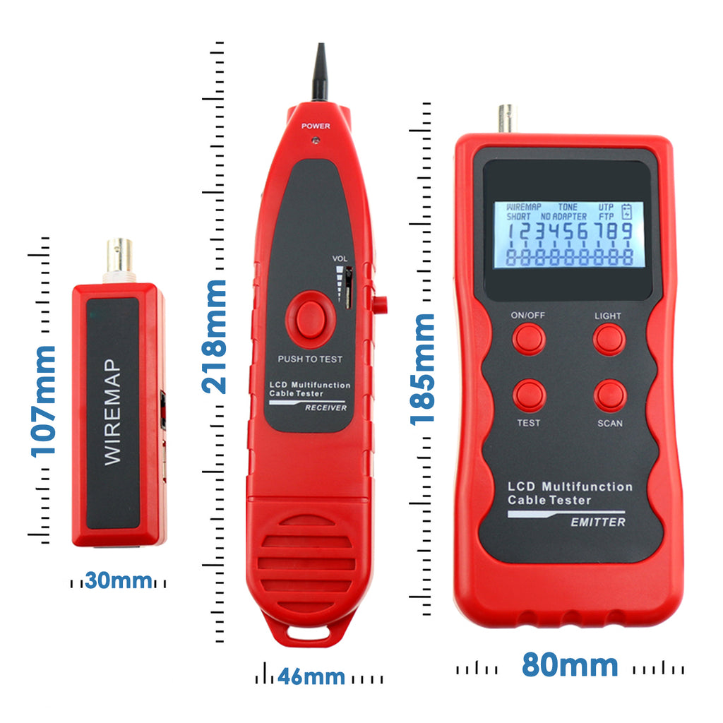 CTTK-53 Network Cable Tester RJ45 RJ11 BNC 1394 Line Phone Wire Tracker-Tekcoplus Ltd.