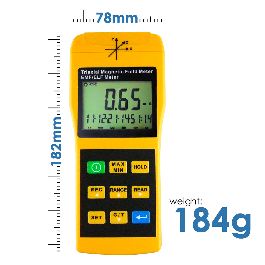 TM-192 3-Axis Gaussmeter EMF ELF Magnetic Field Gauss Meter 2000mG-Tekcoplus Ltd.