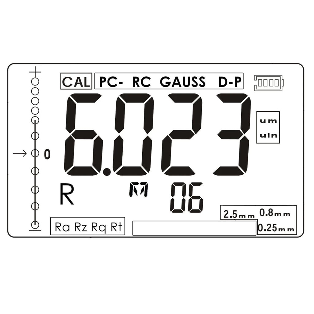 RTTK-882 Digital Surface Roughness Tester 4 Parameters (Ra, Rz, Rq, Rt) Built-in Diamond Pin Probe