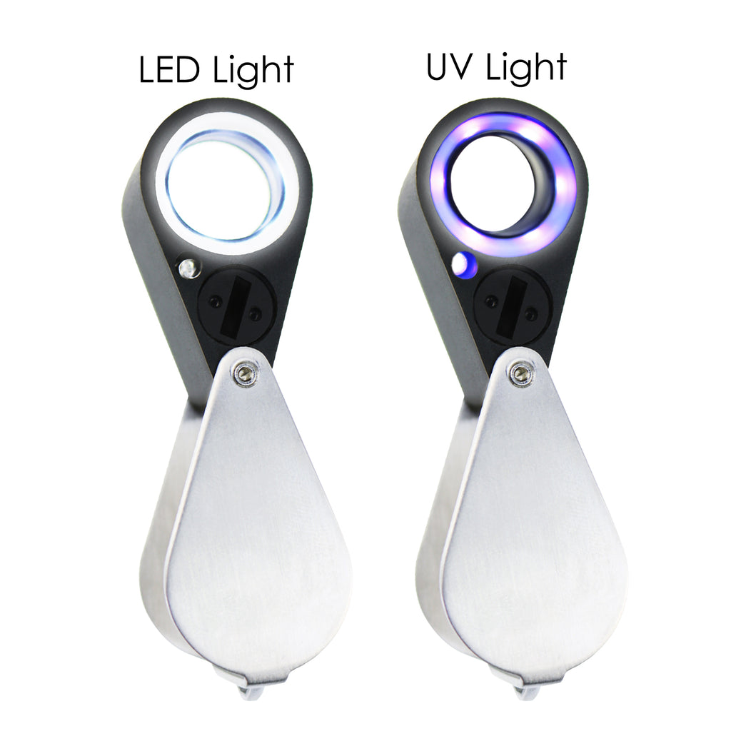 GSTK-119 Jeweler Loupe 20X Magnification with LED & UV light 21mm Lens Gemological Testing-Tekcoplus Ltd.