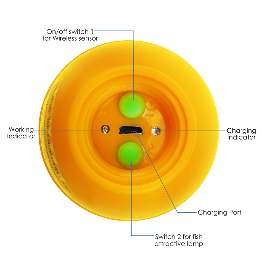 FFW-718LA LUCKY Wireless Fish Finder 45m (147ft) Depth 150m (492ft) Fishfinder Attractive Sensor-Tekcoplus Ltd.