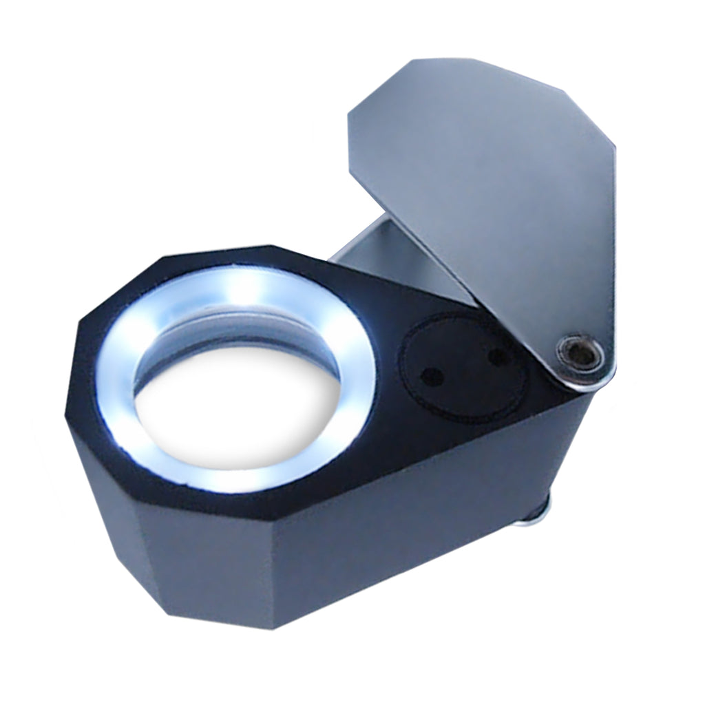 GSTK-781 Jeweler Loupe 10X Magnification Magnifier 6 LED light, 21mm lens Jeweler Gem Tester Tool-Tekcoplus Ltd.