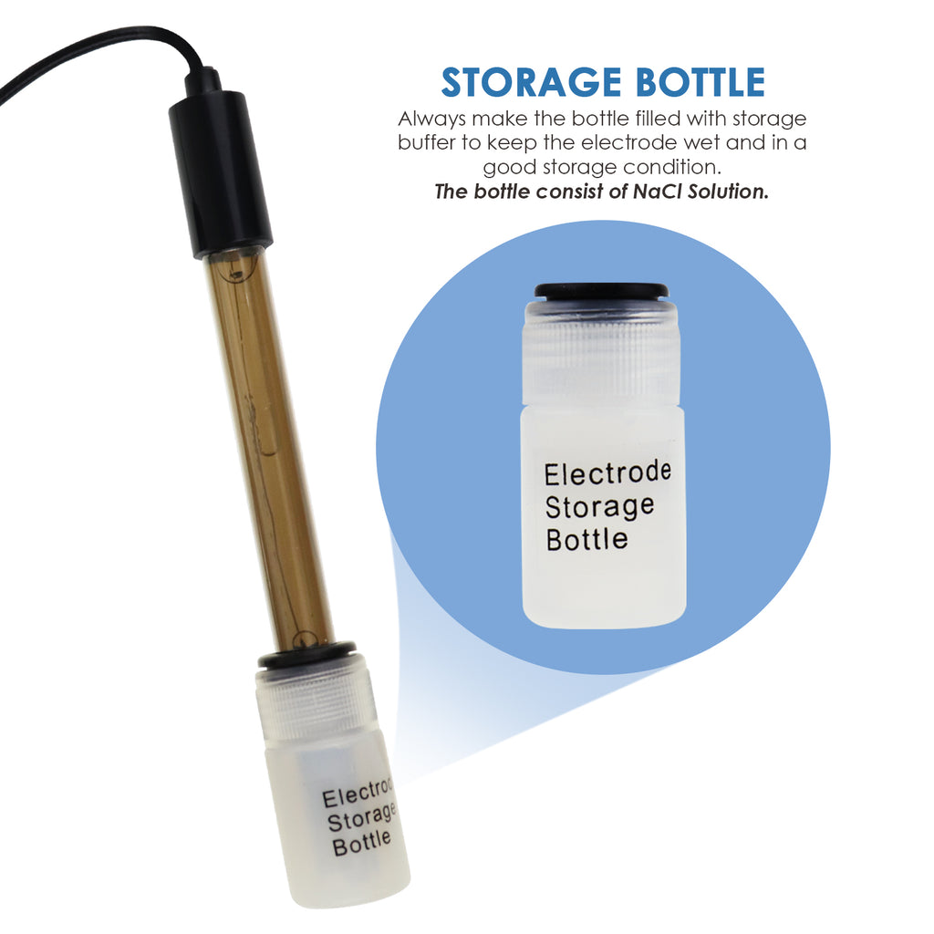 TK314PLUS pH Electrode Replacement Probe for Continuous Liquid Measurement with BNC Connector 200cm (78.7") Long Cable