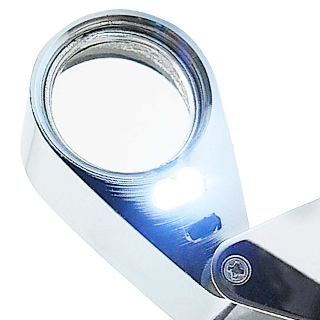 GSTK-783XX Optical Glass Magnifier 20x Magnification Magnifying LED Light Jeweler Loupe Gemstone