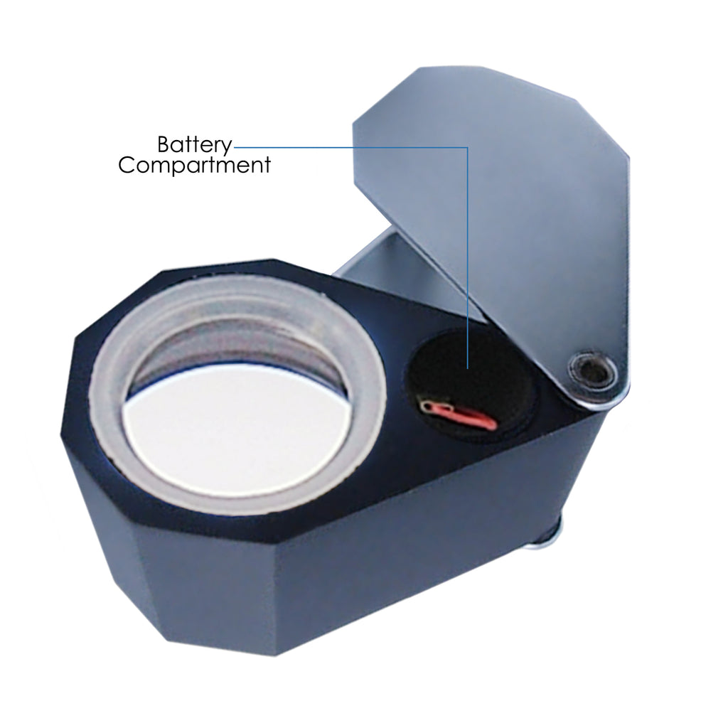GSTK-781 Jeweler Loupe 10X Magnification Magnifier 6 LED light, 21mm lens Jeweler Gem Tester Tool-Tekcoplus Ltd.