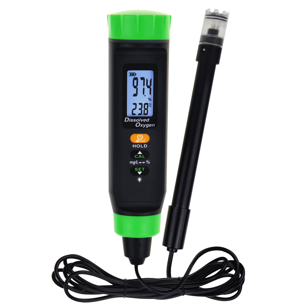 Portable Dissolved Oxygen Meter - Water Quality Tester For Ponds, Aquariums & Aquaculture
