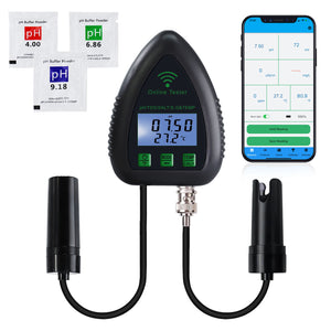 TK397PLUS 5-in-1 pH / TDS / Salt / S.G / Temperature Multi-functional Smart WiFi Water Quality Meter Tester for Drinking Supply Aquarium Hydroponics Pool Aquaculture