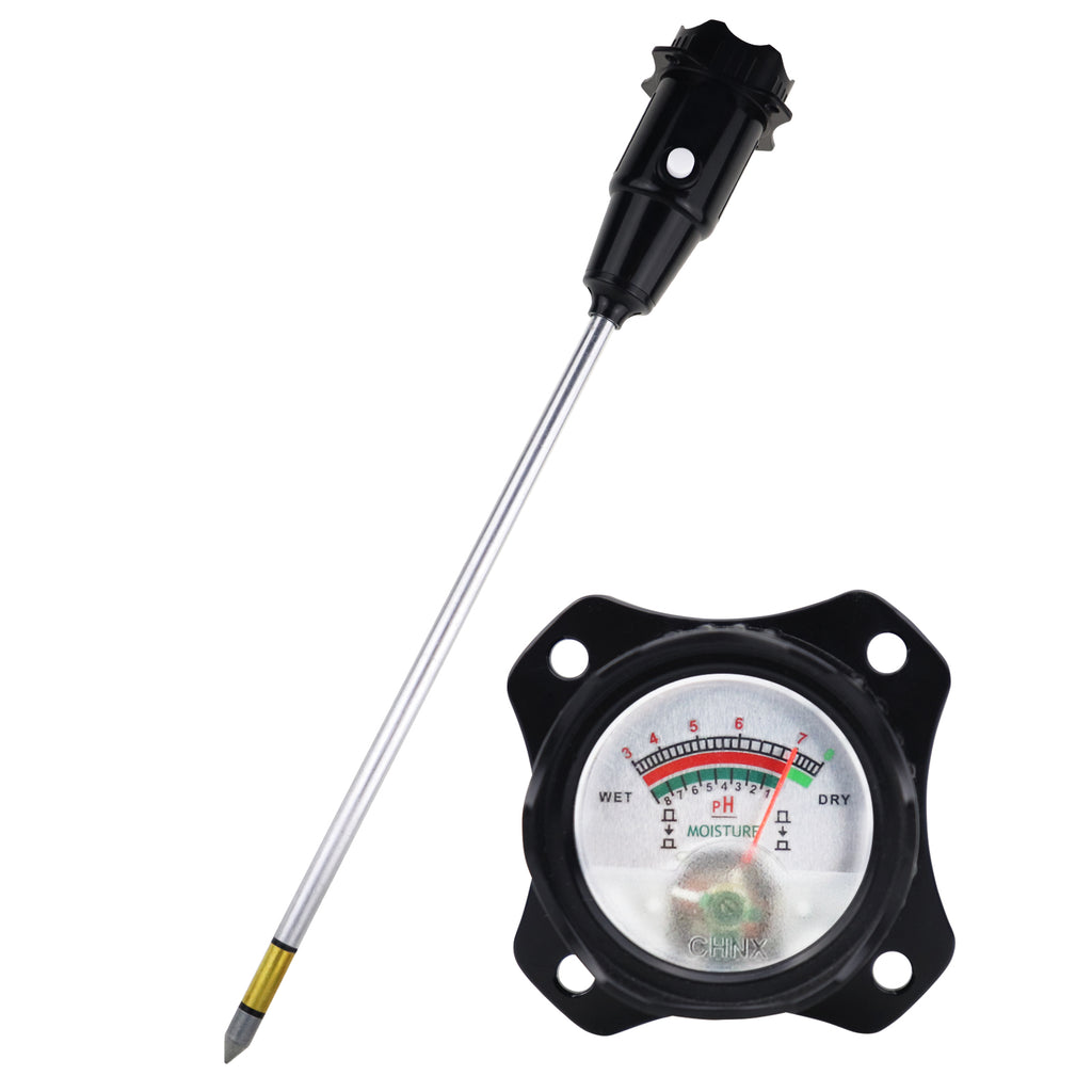 soil moisture and ph meter TK329PLUS Long Probe Soil pH and Moisture Meter 308mm for Gardens Plants Flowers Farming Crop Monitoring Tool