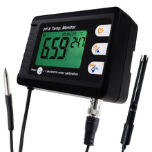 TK295PLUS Aquarium pH / Temperature Monitor Water Quality Meter Tester Replaceable pH Probe and Built-in Temperature Probe