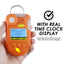 TK374PLUS Digital Hydrogen Sulfide (H₂S) Gas Detector with BackClip can Record up to 1500 Alarm Events Visual, Audible, and Vibration Alarm Clock Display