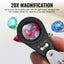 GSTK-119 Jeweler Loupe 20X Magnification with LED & UV light 21mm Lens Gemological Testing