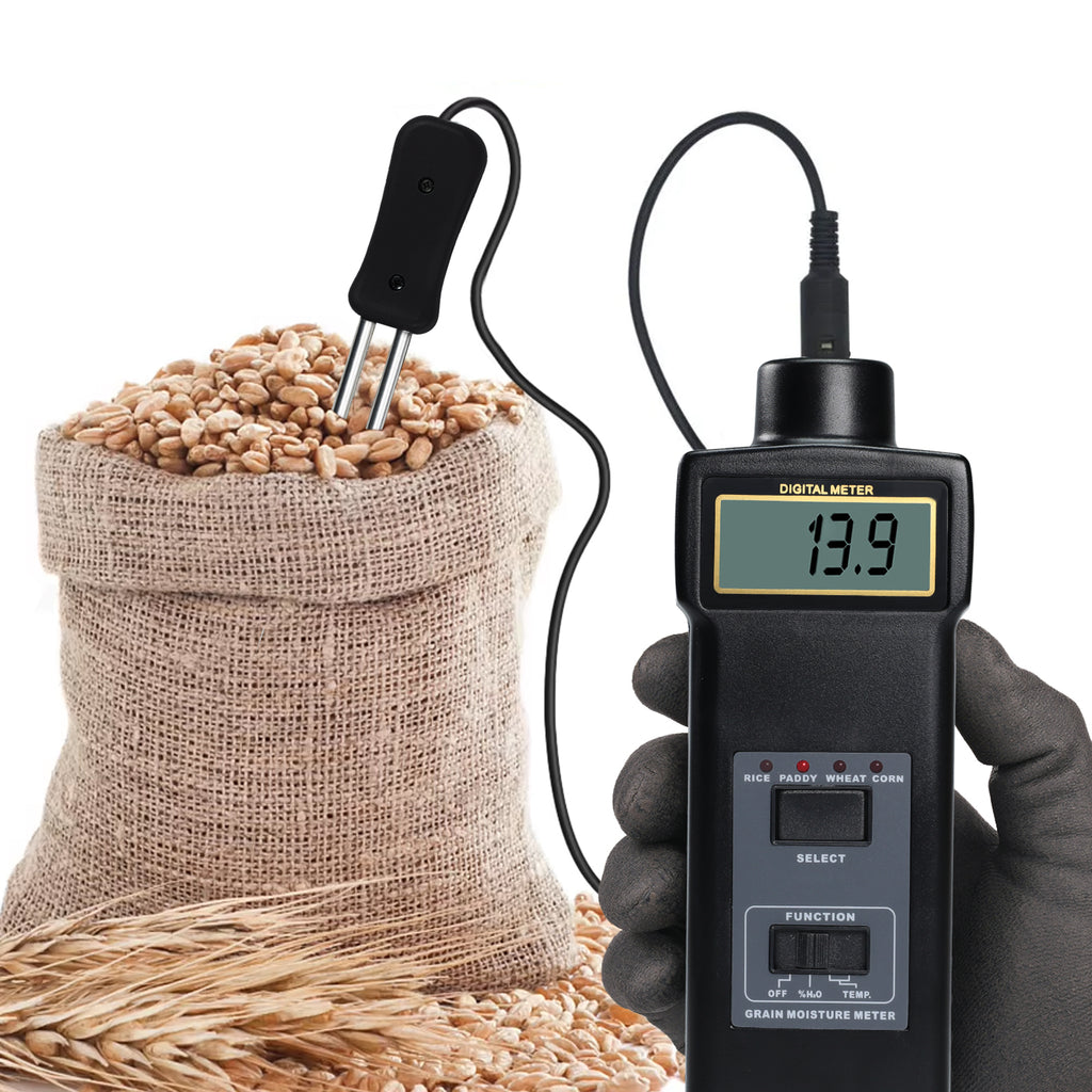 soil moisture and temperature meter MMTK-894 Digital Grain Moisture & Temperature Meter (Celsius & Fahrenheit) 4-type