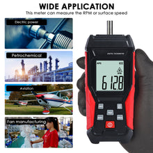 TK401PLUS Professional Non-contact/Contact Laser Tachometer Laser Photo Sensor Gauge Tester with HOLD/MAX/MIN Car Engine Machine Inspection Instrument