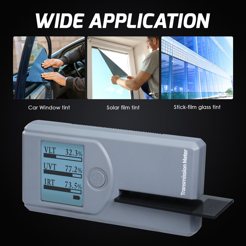 Window Meter TK404PLUS Handheld Transmittance Meter Solar Film, Stick-film Glass, C ...