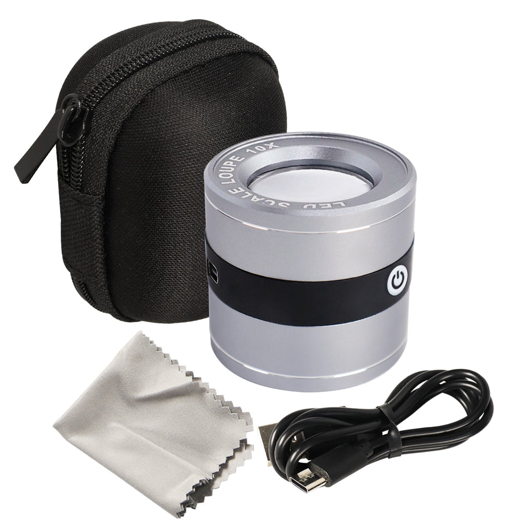 TK386PLUS-MFS Optical Glass Magnifier 10X Magnifying Jeweler Scale Lou ...