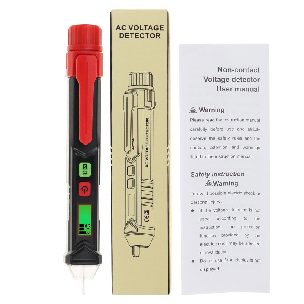 TK363PLUS AC Voltage Detector Non-contact NCV Tester Dual Range 12V-1000V / 48V-1000V Live and Null Wire Detection Electrical Tool Breakpoint Finder