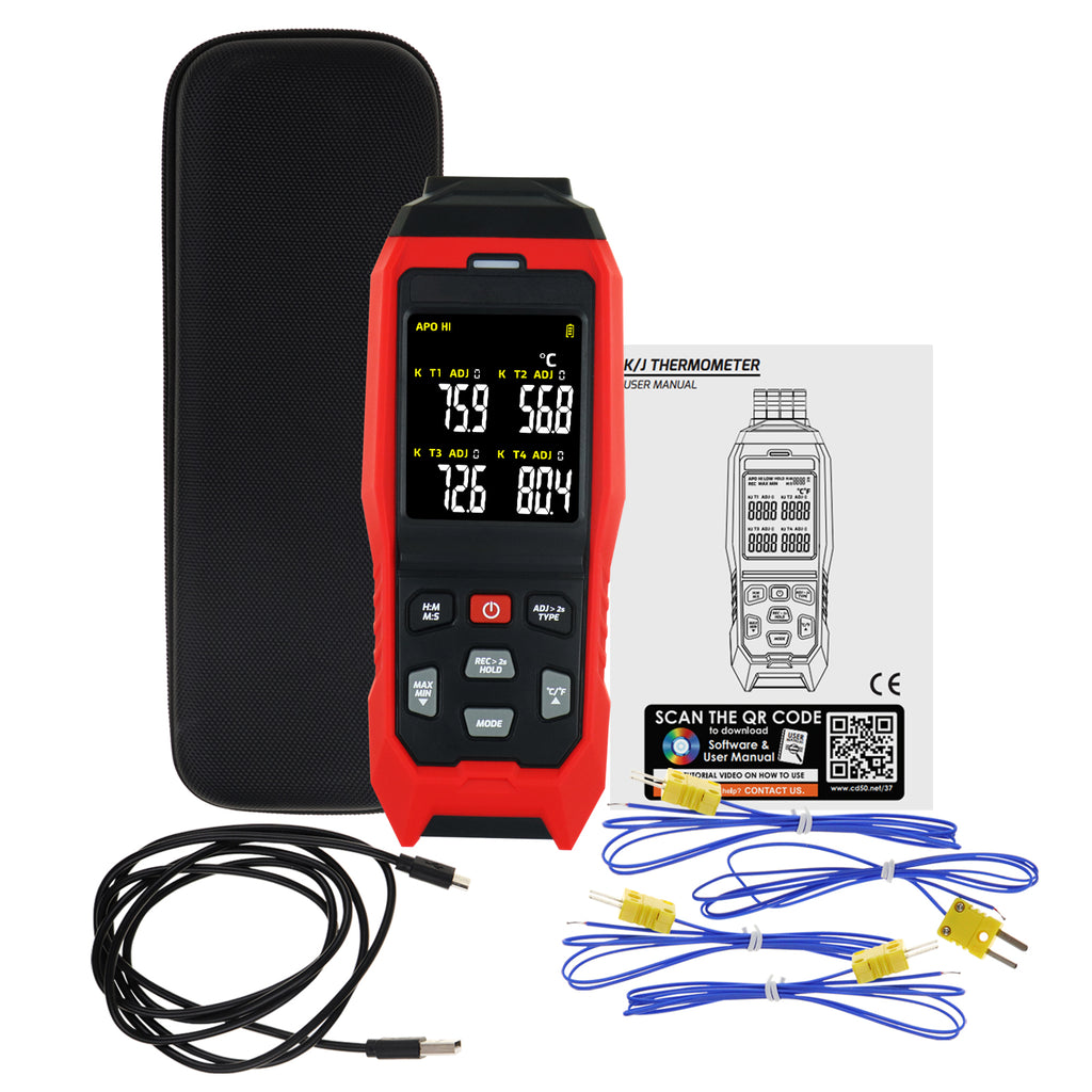 BTM-4208SD Thermokoppel Temperatuur Datalogger - Meettechniek BTM-4208SD Thermokoppel Temperatuur Datalogger - Meettechniek