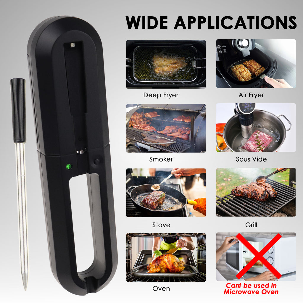 TK368PLUS Wireless Stainless Steel Meat Thermometer with Bluetooth