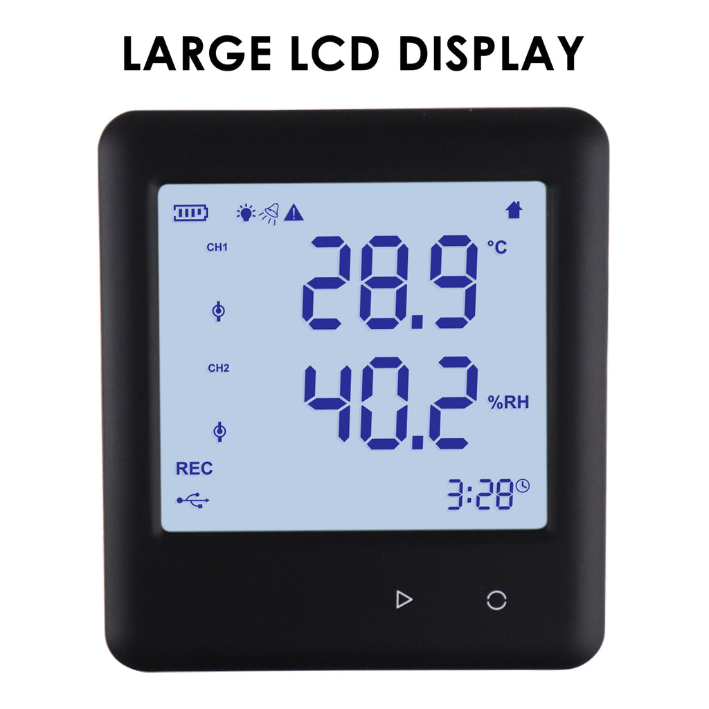 TK352PLUS Digital Datalogger Thermometer Thermo-hygrometer Temperature and Humidity Measurement 25,920 Groups Datalogger with PC Software and Calendar Display