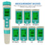 TK339PLUS Digital PH / TDS / EC / ORP / Salinity / S.G. / Temperature Pentype Water Quality Tester for Drinking Water, Aquariums, Hydroponics Pools