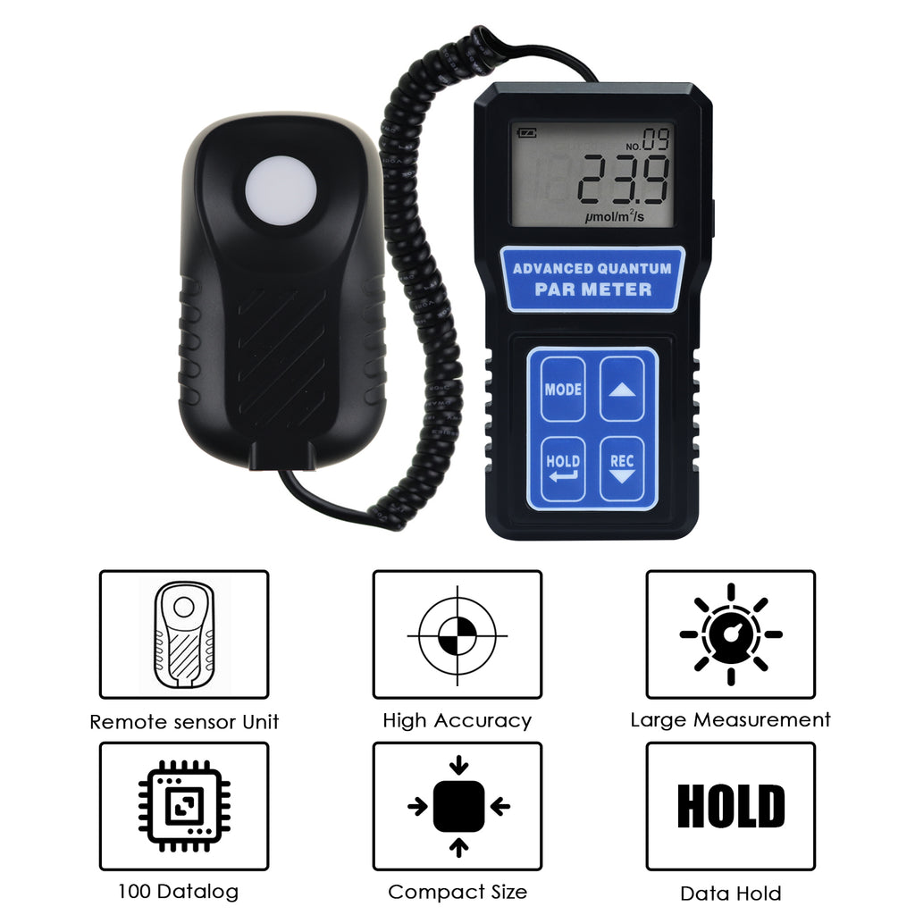 TK380PLUS Digital PAR Meter Photo Synthetically Active Radiation PPFD Tester for Plant Lighting Horticulture, Research Study of Indoor and Outdoor