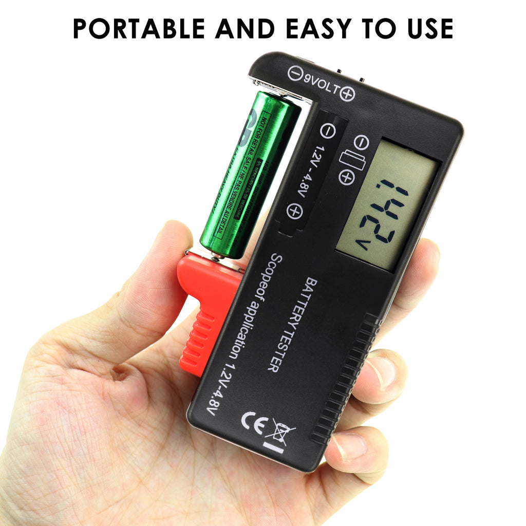 Compact Tester TK376PLUS Handheld Battery Tester Volt Capacity Checker Analyzer LCD D ...